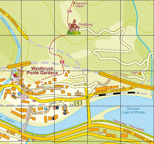 Map of Waidbruck (Ponte Gardena)